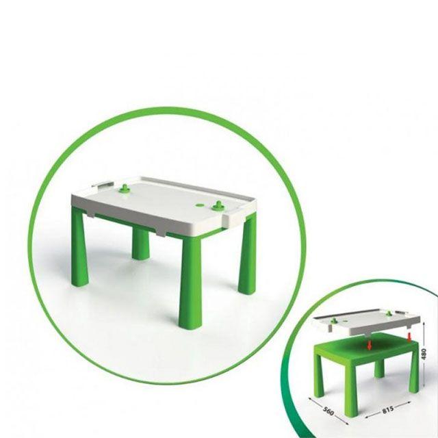 Стол детский зеленый + комплект для игры Аэрохоккей 04580/2 DOLONI