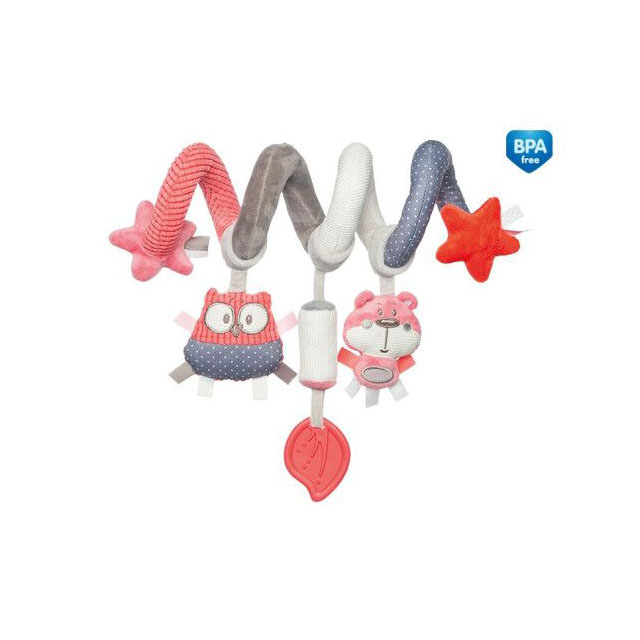 Canpol babies Іграшка м яка спіраль до ліжечка/візка Pastel Friends - коралова