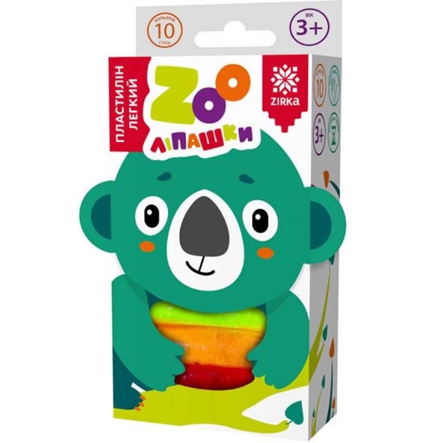 Пластилін легкий ZOOліпашки Коала 6г/10кол/10ст