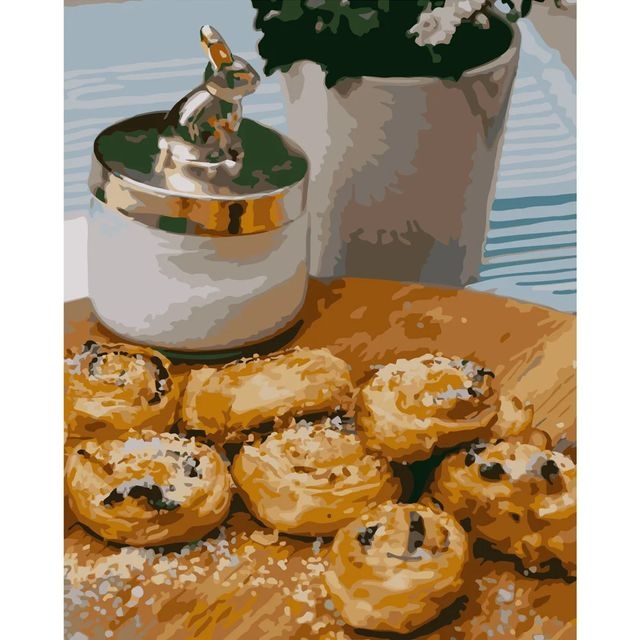 Набір для розпису по номерах Духмяна випічка Strateg розміром 40х50 см (GS265)