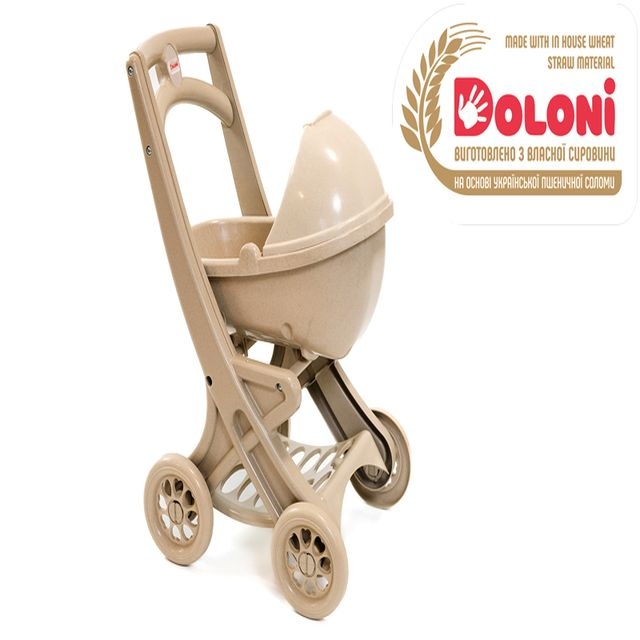 Коляска для кукол с люлькой Eco Beige 0121/02eco DOLONI