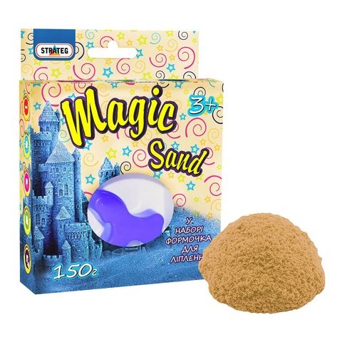 Magic sand класичний, з формочкою 0,150 кг, у кор-ці 14см-11см-3,2см
